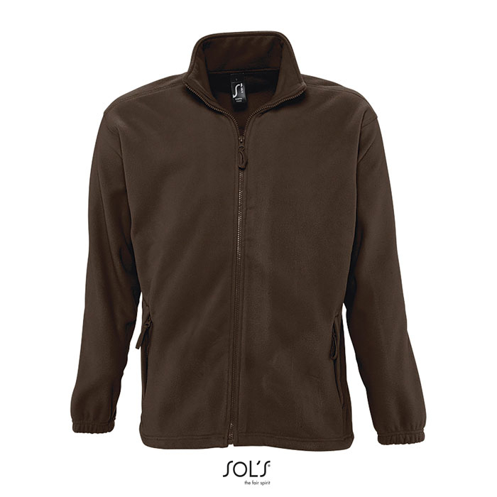 Veste polaire personnalisée homme NORTH Chocolat Foncé